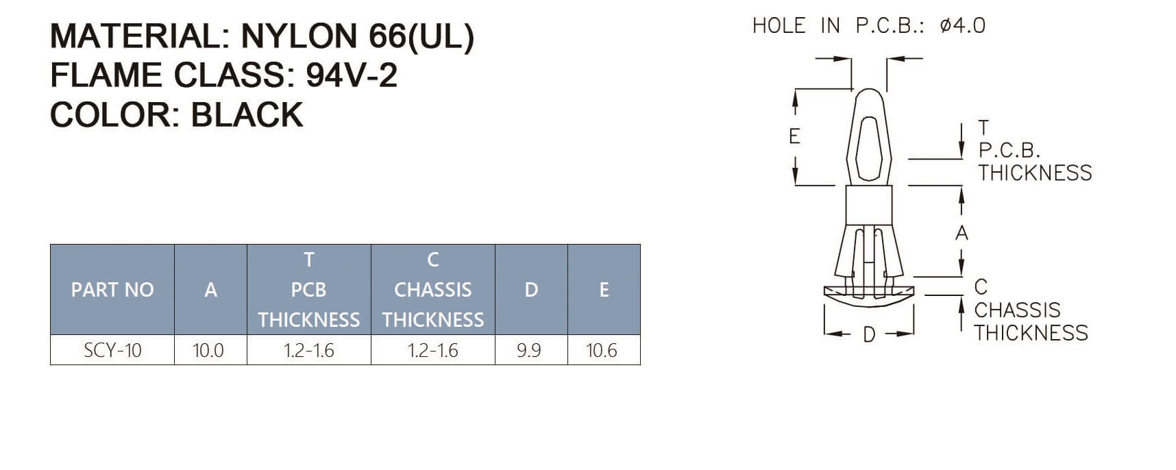  PCB Standoff SCY-10